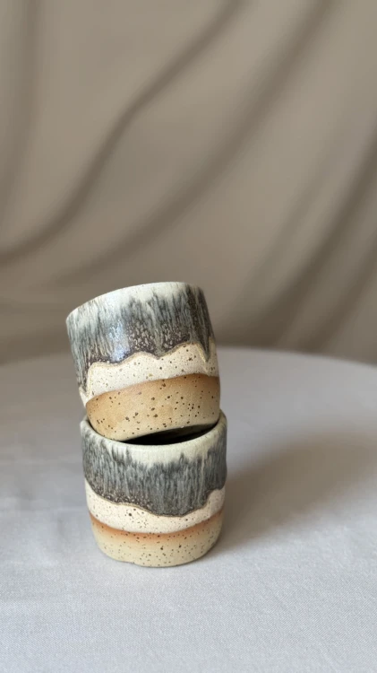 Ceramika handmade styl rustykalny beż brąz