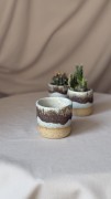 Doniczka handmade niebieska nakrapiana