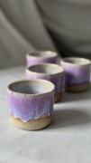 Garncarska doniczka handmade lawendowa pastelowa