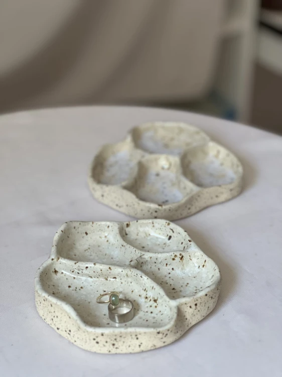Taca ceramiczna handmade 4 sekcje