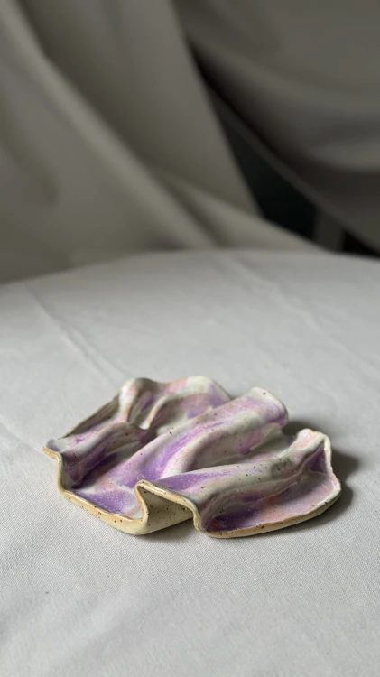 Ceramiczna tacka wave handmade artystyczna