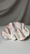 Ceramiczna tacka rzeźbiarska handmade różowo-biała