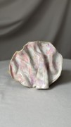 Ceramiczna tacka rzeźbiarska handmade różowo-biała